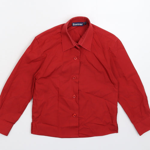 Banner Girls Red   Basic Button-Up Size S