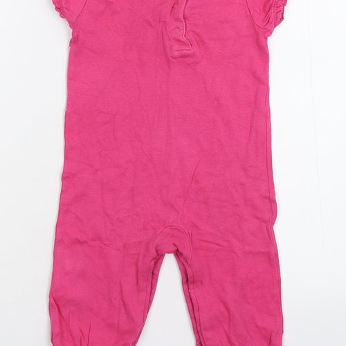Gymboree Girls Pink Floral  Babygrow One-Piece Size 9-12 Months