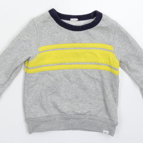 Gap Boys Grey Striped  Pullover Sweatshirt Size 2 Years