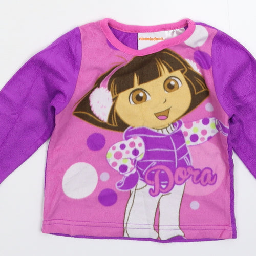 Nickelodeon Girls Multicoloured  Fleece Pullover Jumper Size 2 Years