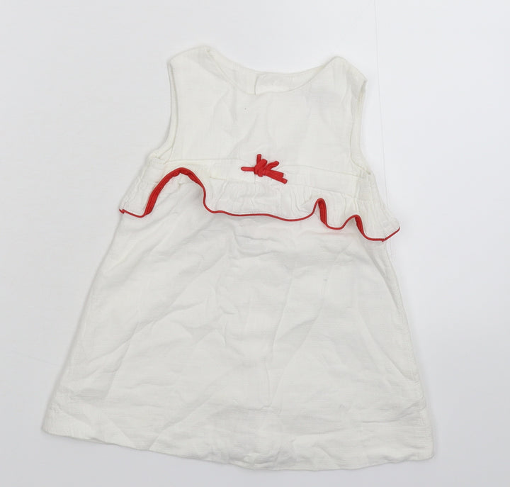 Zara Girls White   Fit & Flare  Size 12-18 Months