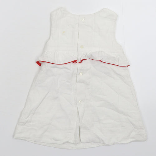 Zara Girls White   Fit & Flare  Size 12-18 Months