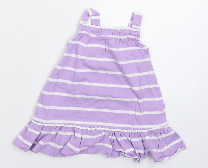Old Navy Girls Purple Striped Tank Dress Size 3-6 Months