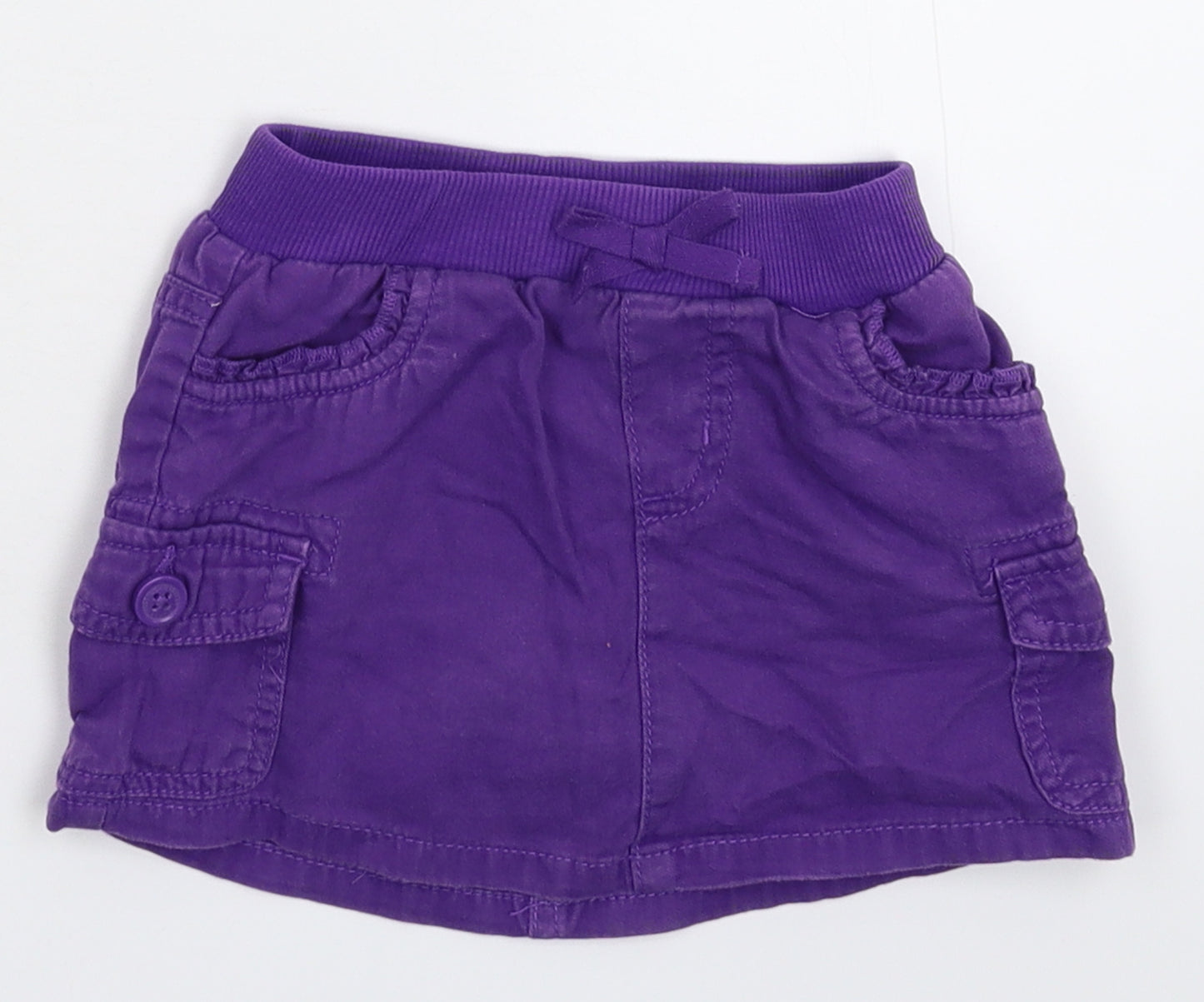 Preworn Girls Purple  Denim A-Line Skirt Size 2 Years