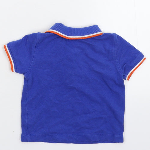 Mini Clun Boys Blue   Basic Polo Size 9-12 Months