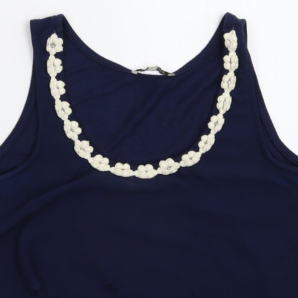 River Island Womens Blue   Basic Tank Size 10