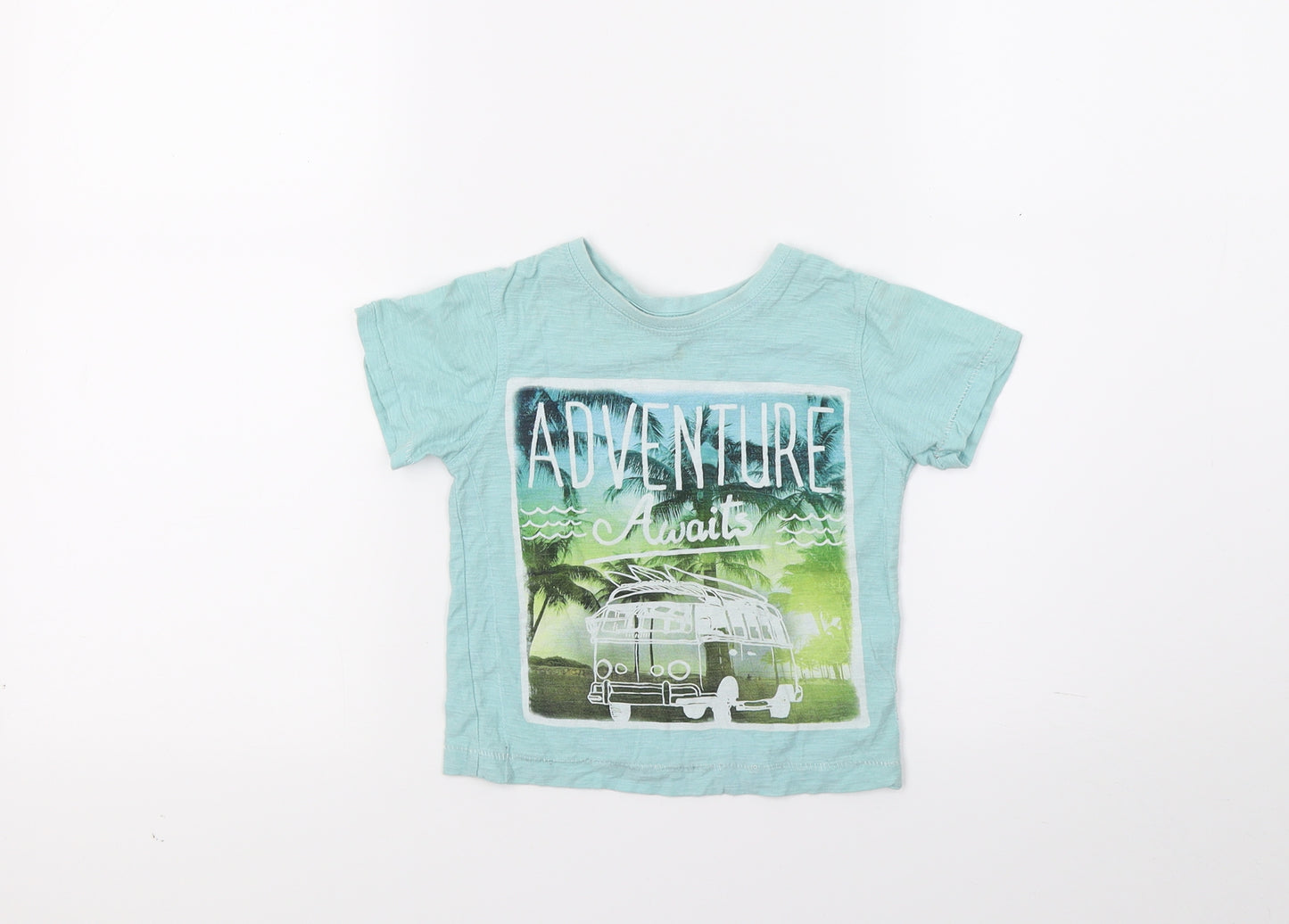 Primark Boys Green   Basic T-Shirt Size 2 Years  - Vw camper