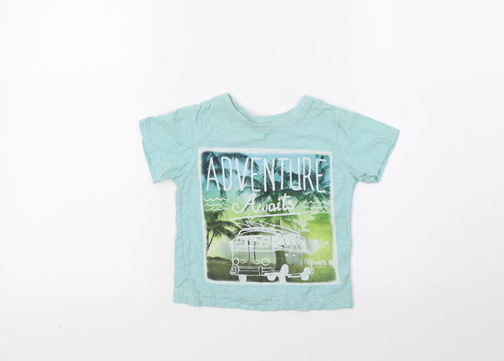 Primark Boys Green   Basic T-Shirt Size 2 Years  - Vw camper