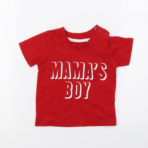 Primark Boys Red   Basic T-Shirt Size 3-6 Months  - Mamma's Boy