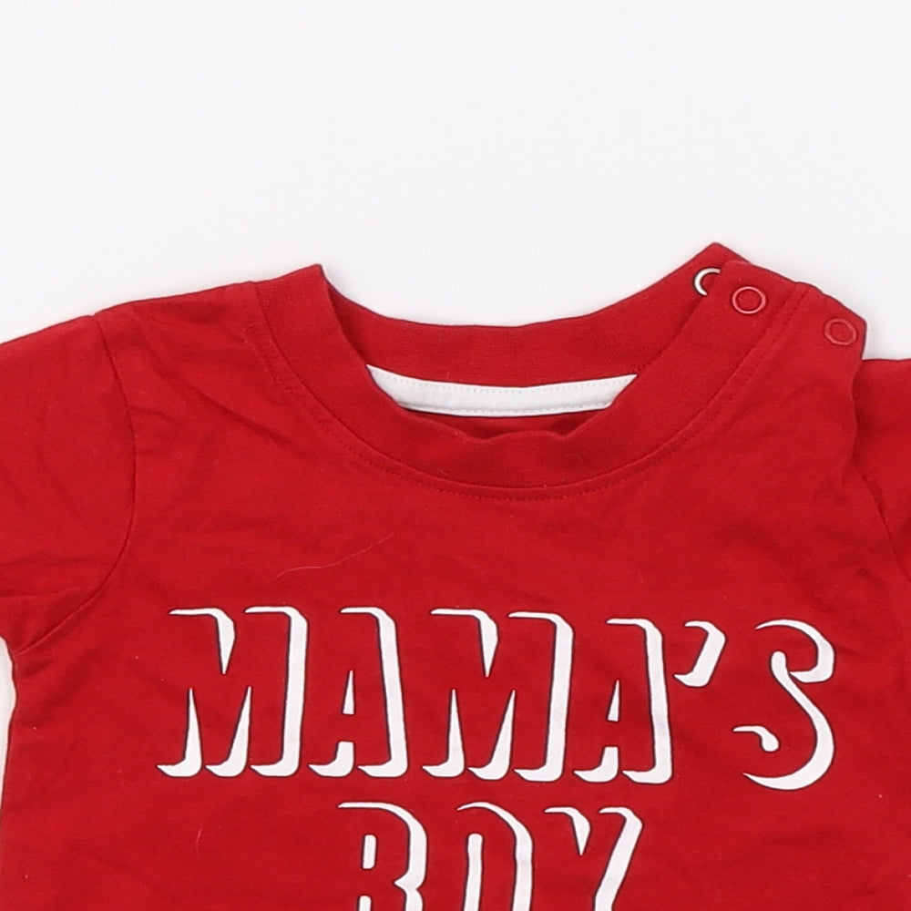 Primark Boys Red   Basic T-Shirt Size 3-6 Months  - Mamma's Boy