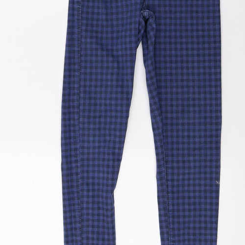 Top shop Womens Blue Check Denim Skinny Jeans Size 26 in L25 in