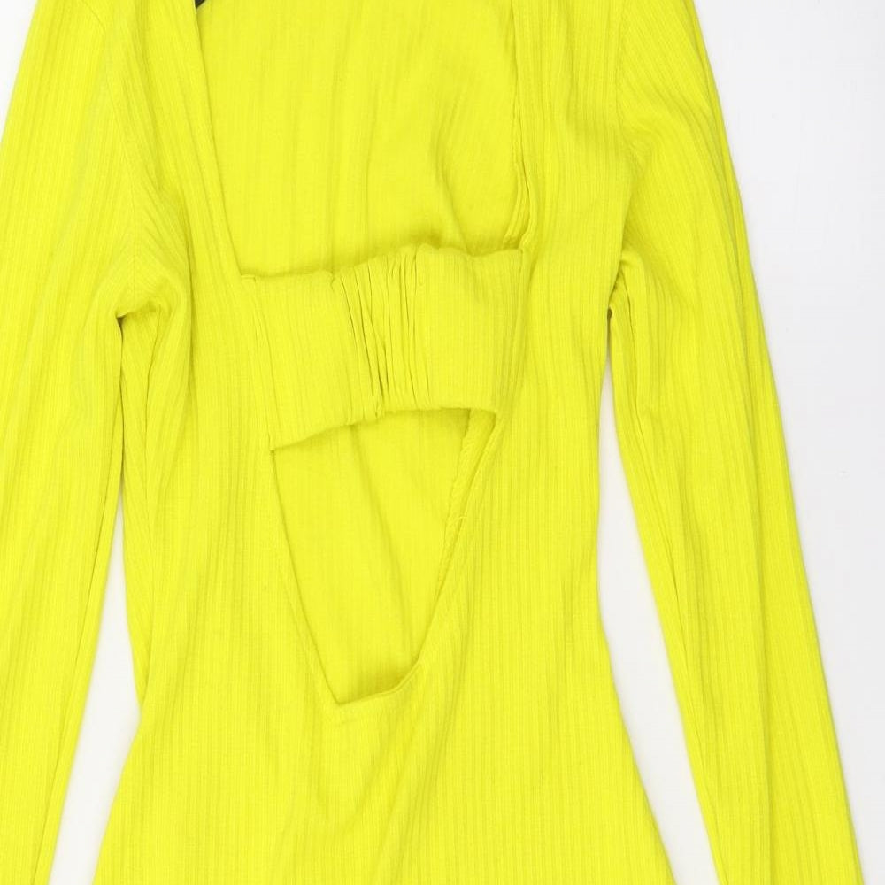 Missguided Womens Yellow   Jumper Dress  Size 10