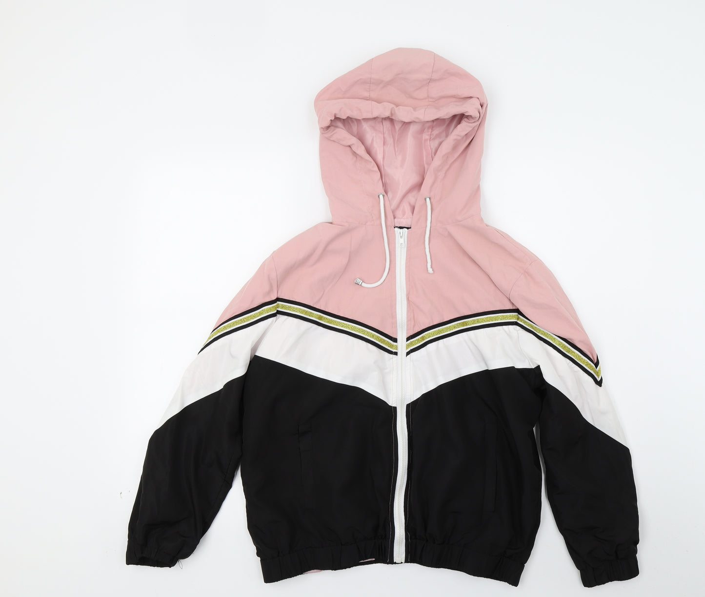 New Look Womens Black  Canvas Full Zip Hoodie Size M