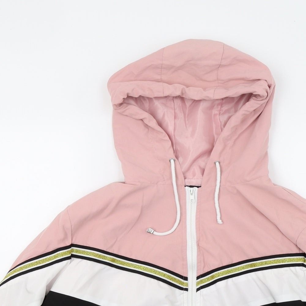 New Look Womens Black  Canvas Full Zip Hoodie Size M