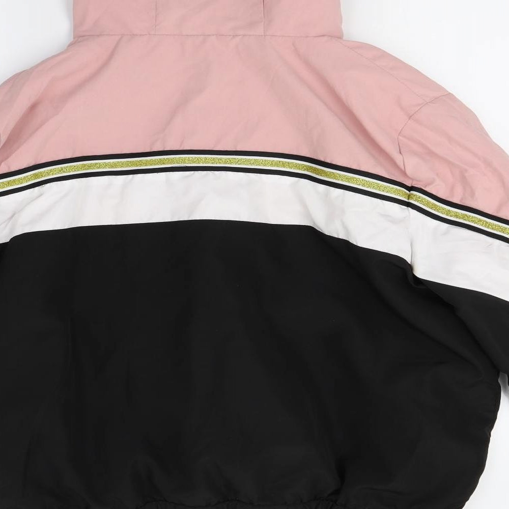 New Look Womens Black  Canvas Full Zip Hoodie Size M