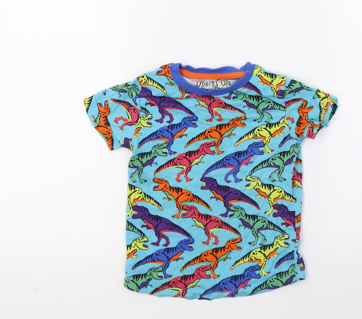 NEXT Boys Blue   Basic T-Shirt Size 2-3 Years  - DInosaur