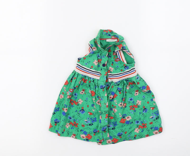 NEXT Girls Green Floral  A-Line  Size 0-3 Months