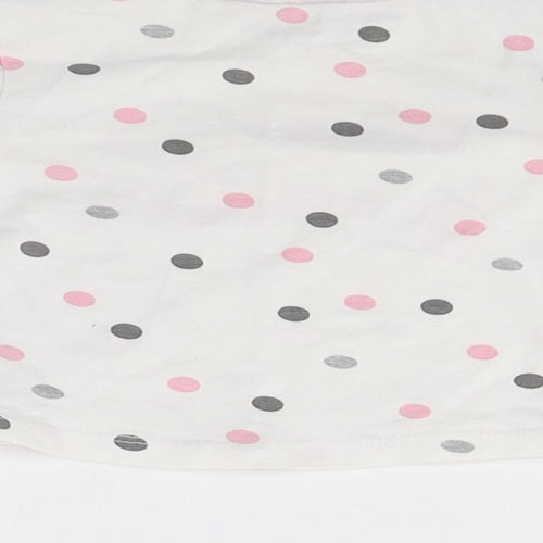 Quapi Girls White Polka Dot  Pullover Jumper Size 0-3 Months  - hello beautiful