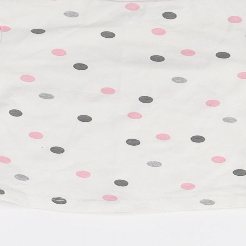 Quapi Girls White Polka Dot  Pullover Jumper Size 0-3 Months  - hello beautiful