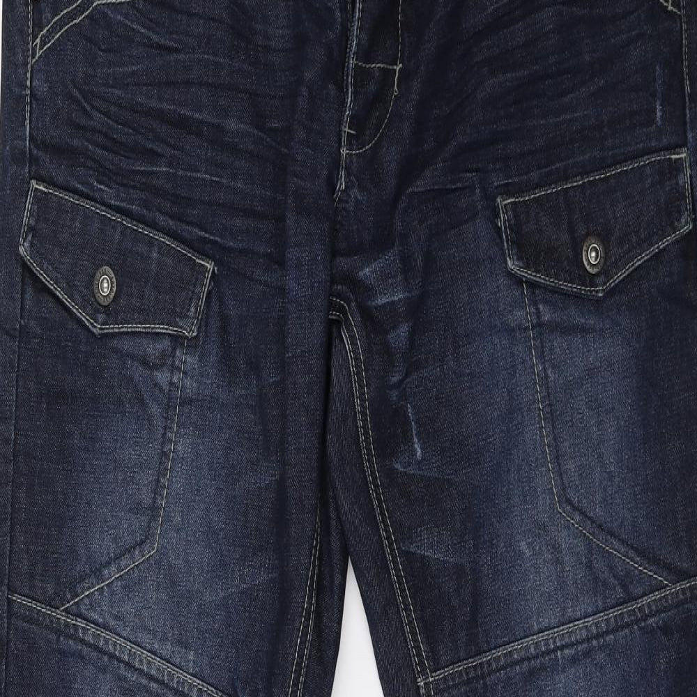 Zeenzo Mens Blue  Denim Straight Jeans Size 36 L33 in
