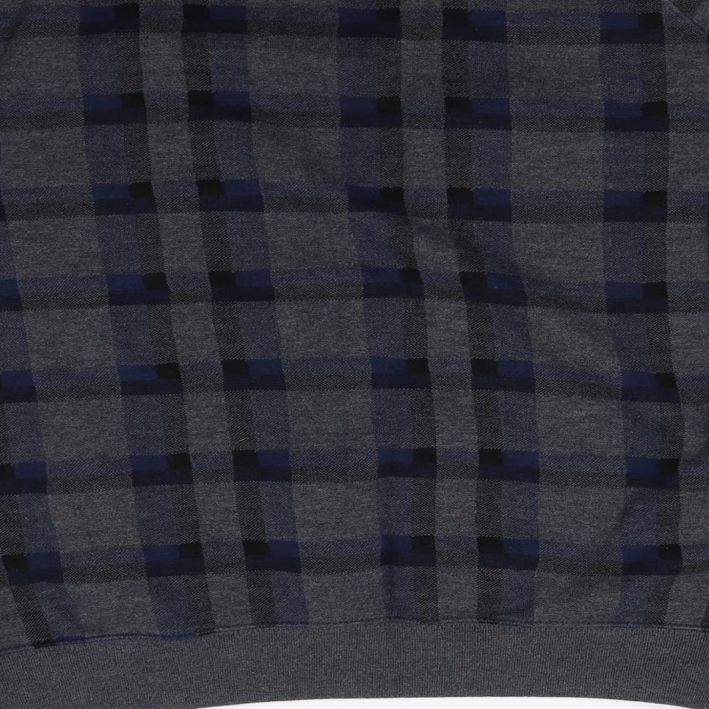 New Look Mens Grey Check  Pullover Jumper Size L