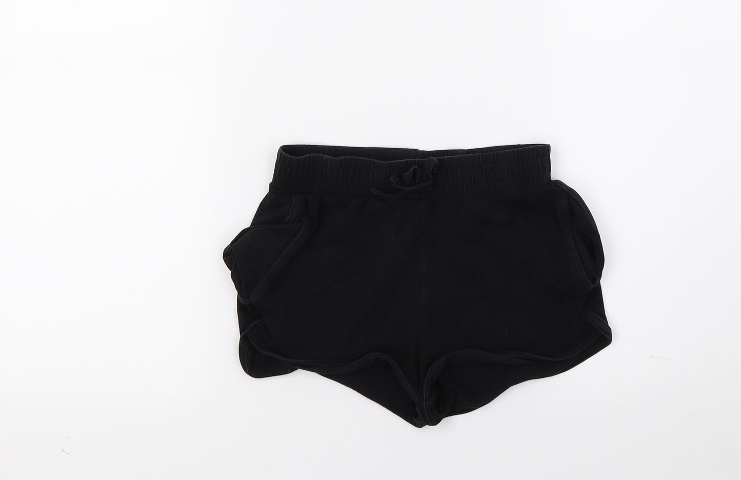 TU Girls Black  Jersey Cut-Off Shorts Size 9 Years