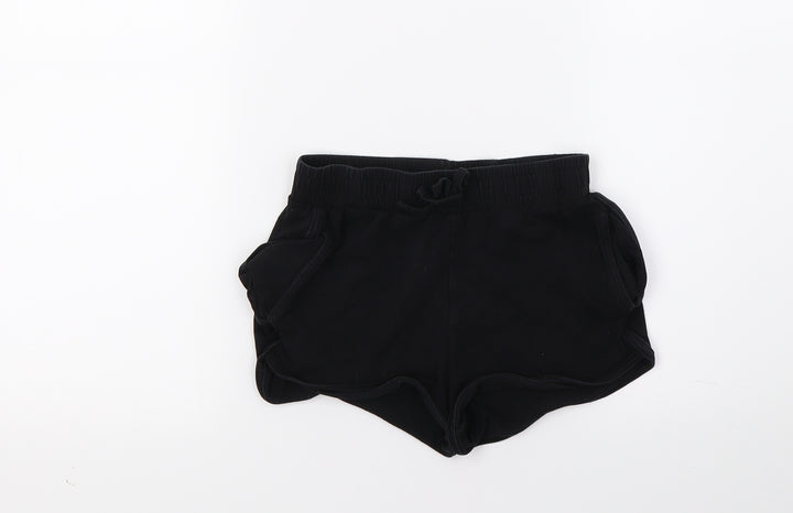 TU Girls Black  Jersey Cut-Off Shorts Size 9 Years