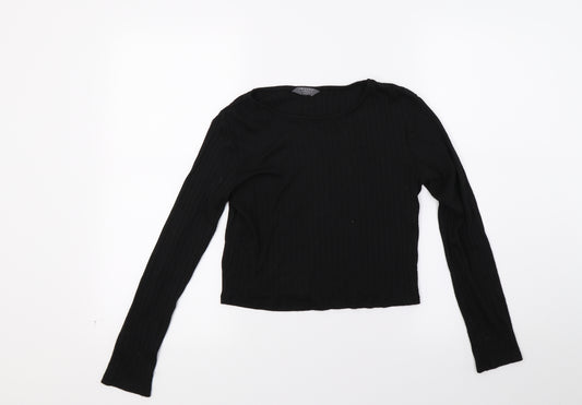 Front view of Primark girls’ black jersey jumper, size 13, years