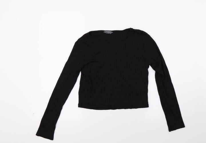 Primark Girls Black  Jersey Pullover Jumper Size 13 Years