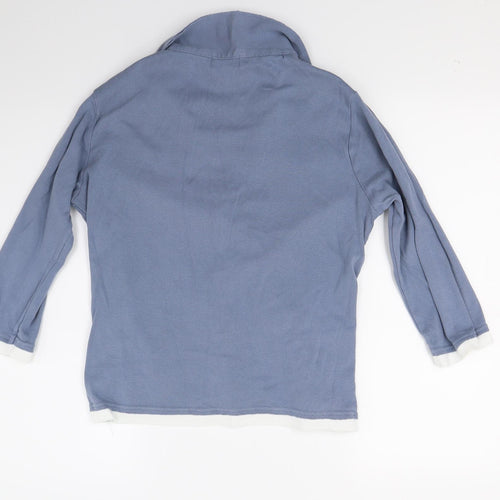 Cherokee Womens Blue   Henley Sweatshirt Size 16