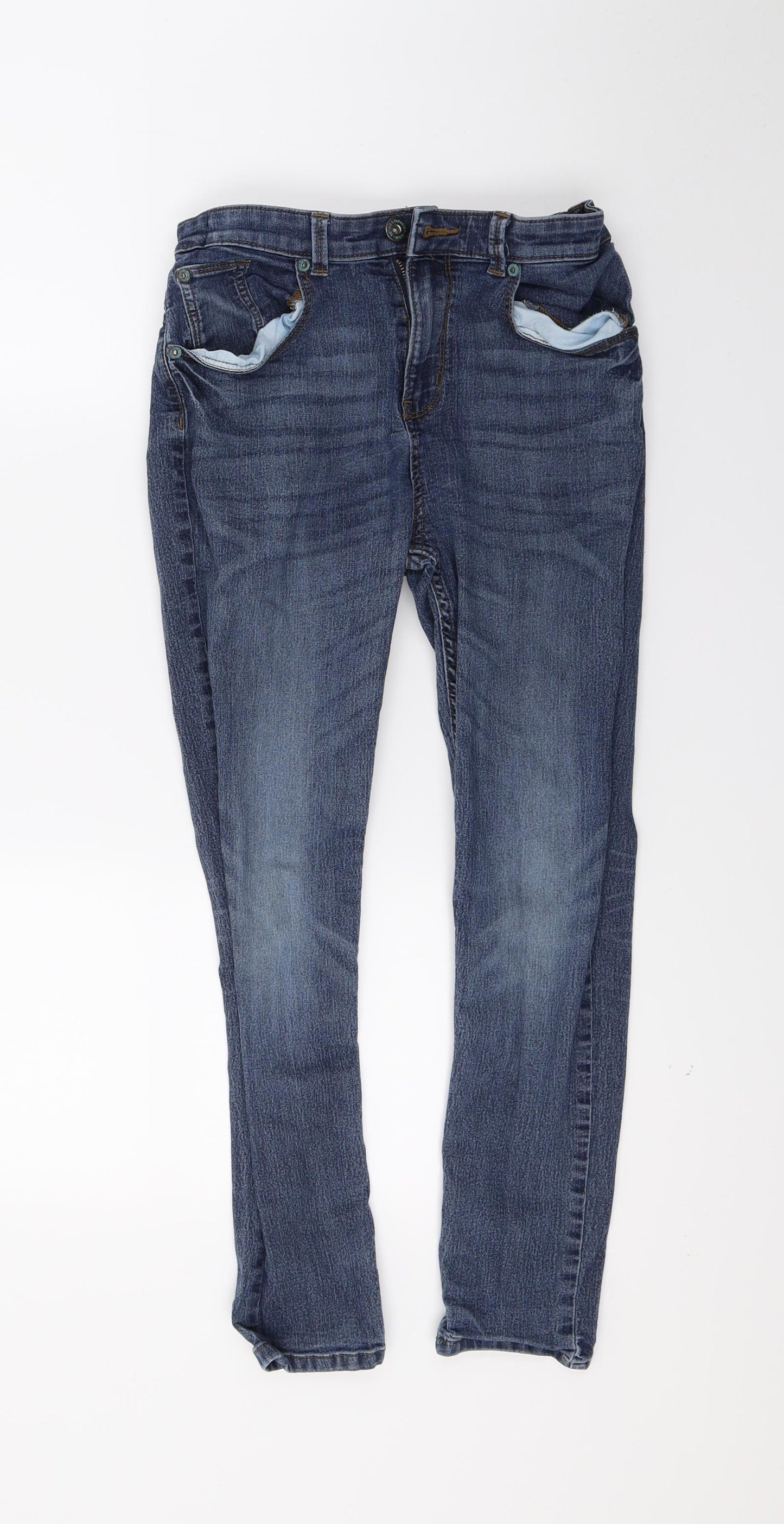F&F Boys Blue  Denim Skinny Jeans Size 11-12 Years