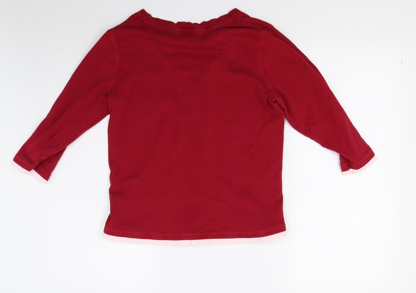 BHS Womens Red  Jersey Henley Sweatshirt Size 16