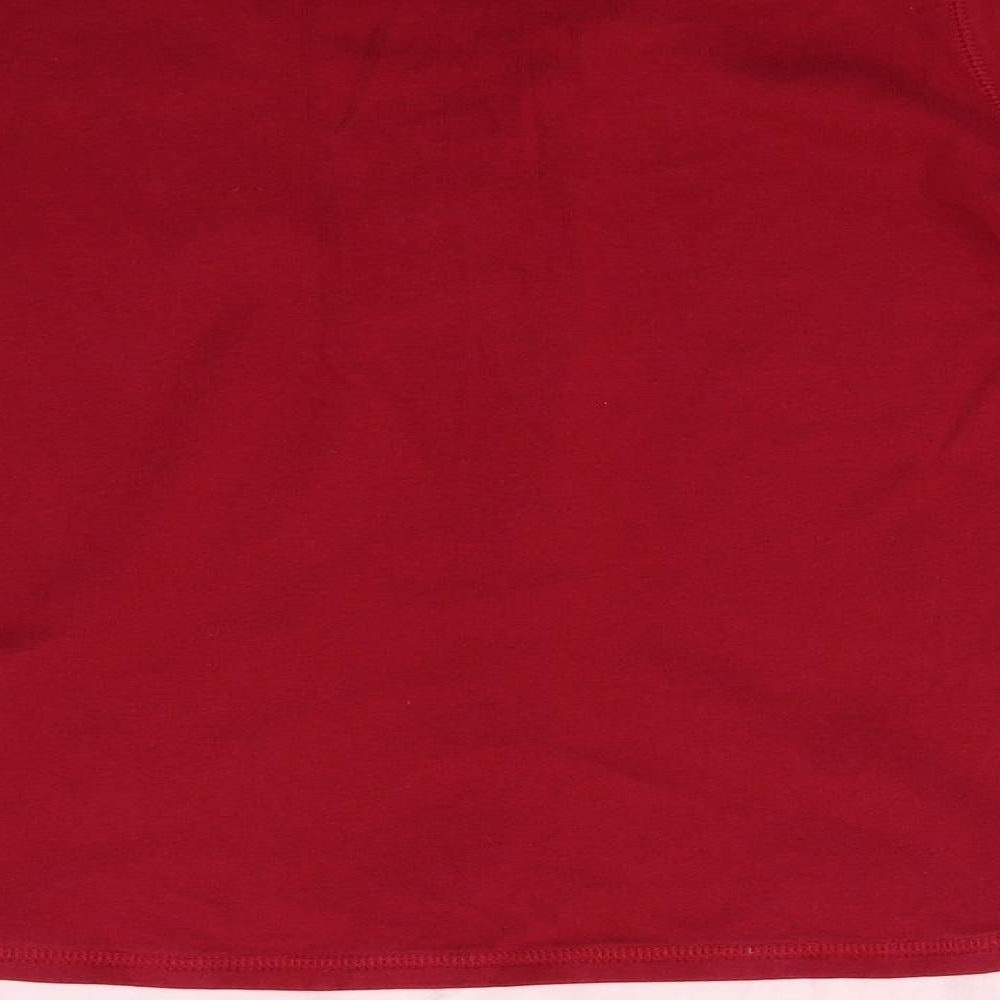 BHS Womens Red  Jersey Henley Sweatshirt Size 16