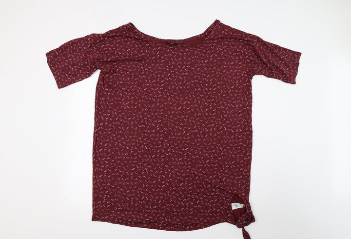 NEXT Womens Red Floral T-Shirt Dress Size 16