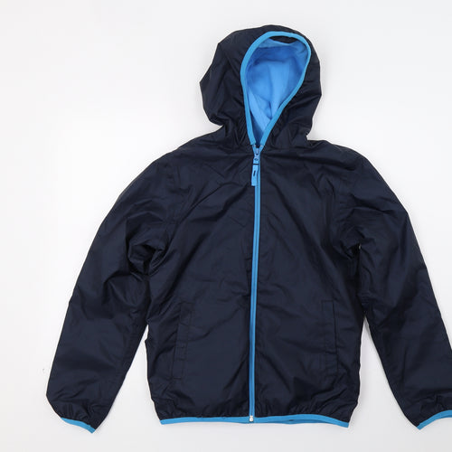 DECATHLON Boys Blue  Canvas Windbreaker Coat Size 12 Years