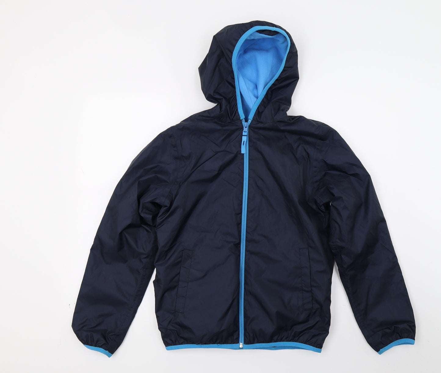 DECATHLON Boys Blue  Canvas Windbreaker Coat Size 12 Years