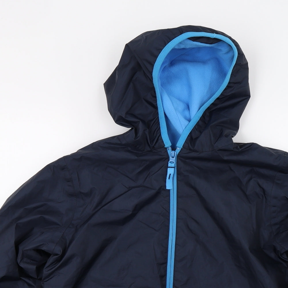 DECATHLON Boys Blue  Canvas Windbreaker Coat Size 12 Years