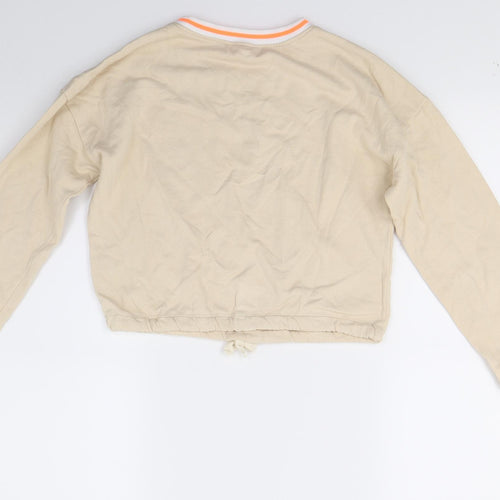 H&M Girls Beige   Pullover Sweatshirt Size 11-12 Years  - Croped