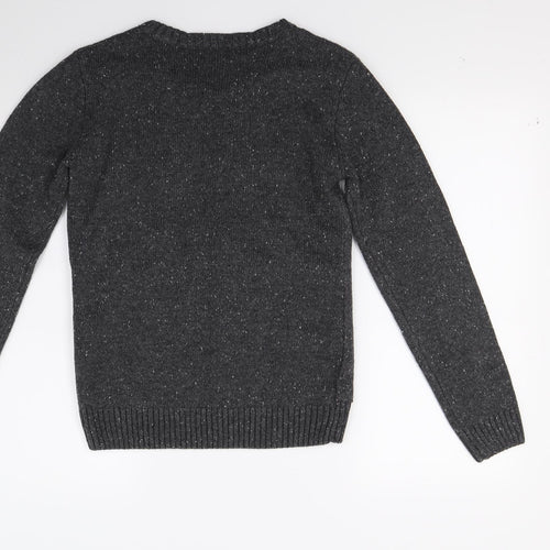 Matalan Girls Grey  Knit Pullover Jumper Size 13 Years  - This is not an xmas jumper