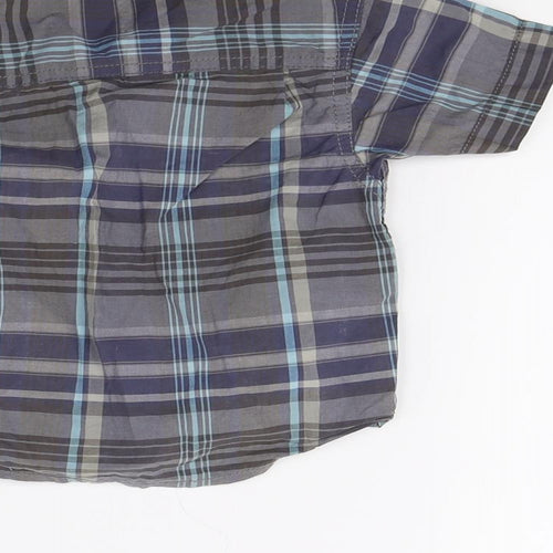 eARLY DAYS Boys Grey Check  Basic Button-Up Size 12-18 Months