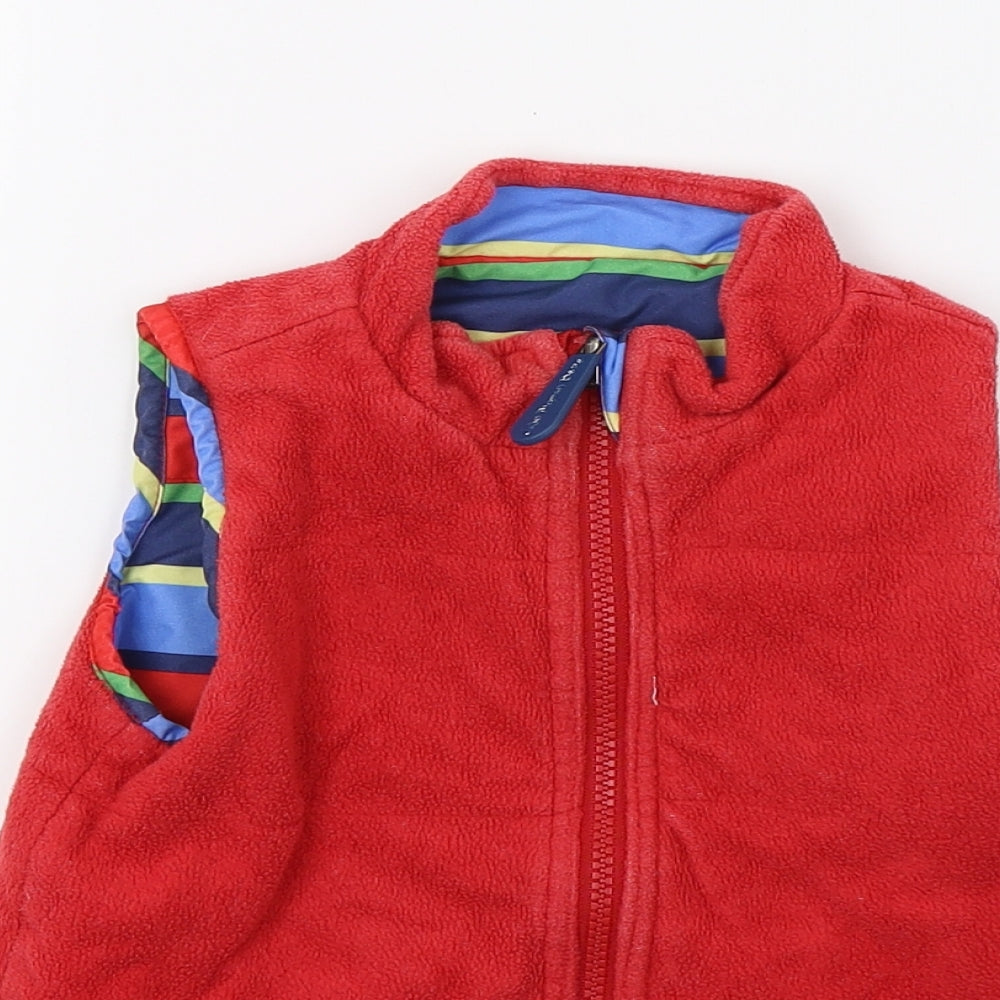 JoJo Maman Bébé Boys Red   Gilet Coat Size 2 Years