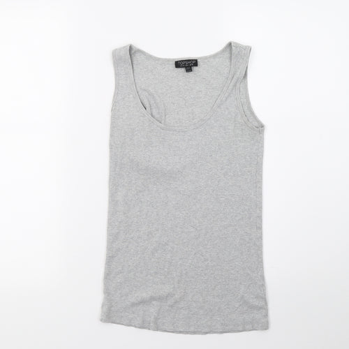 Top shop Womens Grey   Basic Tank Size 10