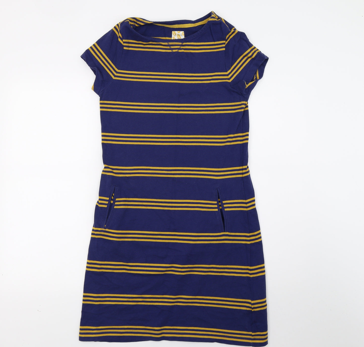 Manataray Womens Blue Striped  T-Shirt Dress  Size 10