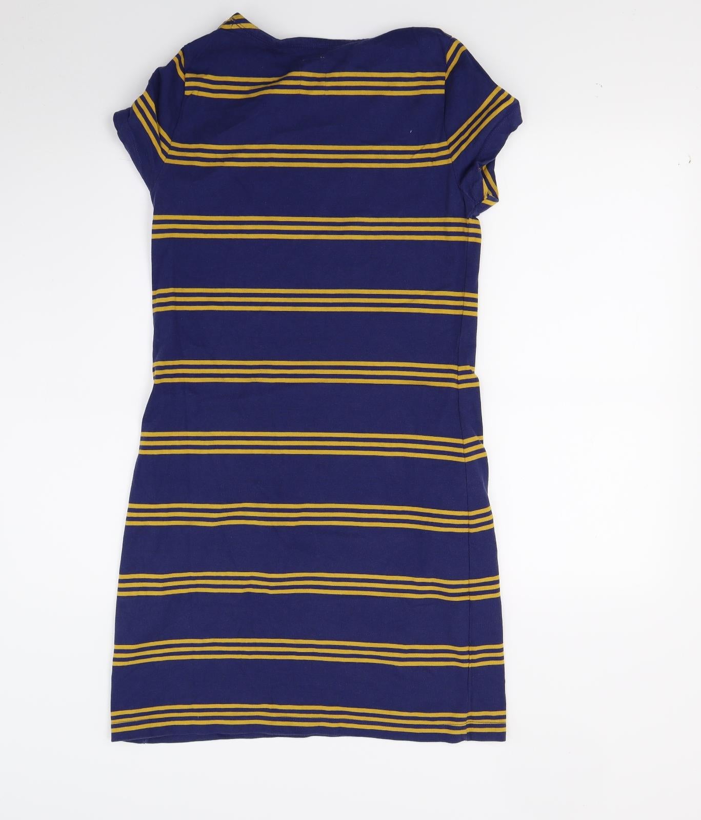 Manataray Womens Blue Striped  T-Shirt Dress  Size 10