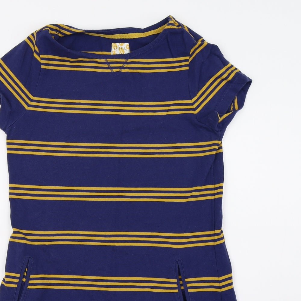 Manataray Womens Blue Striped  T-Shirt Dress  Size 10
