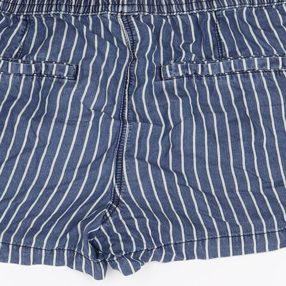 George Womens Blue Striped  Bermuda Shorts Size 12