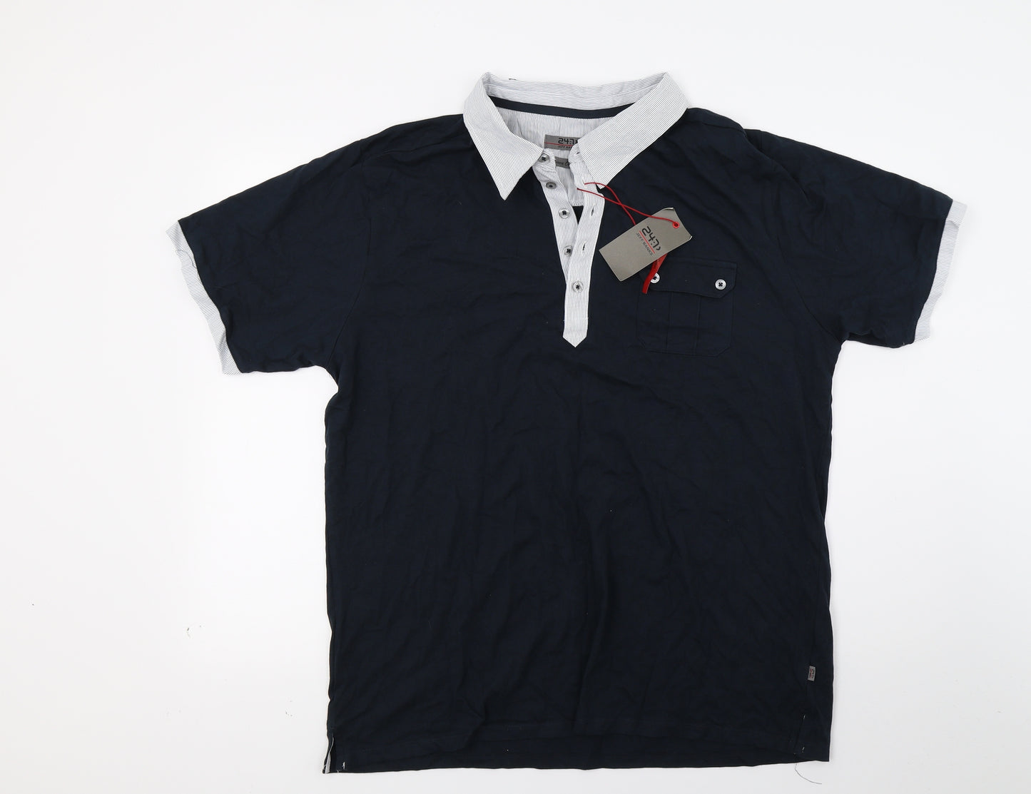 Jeff Banks Mens Blue    Polo Size 2XL