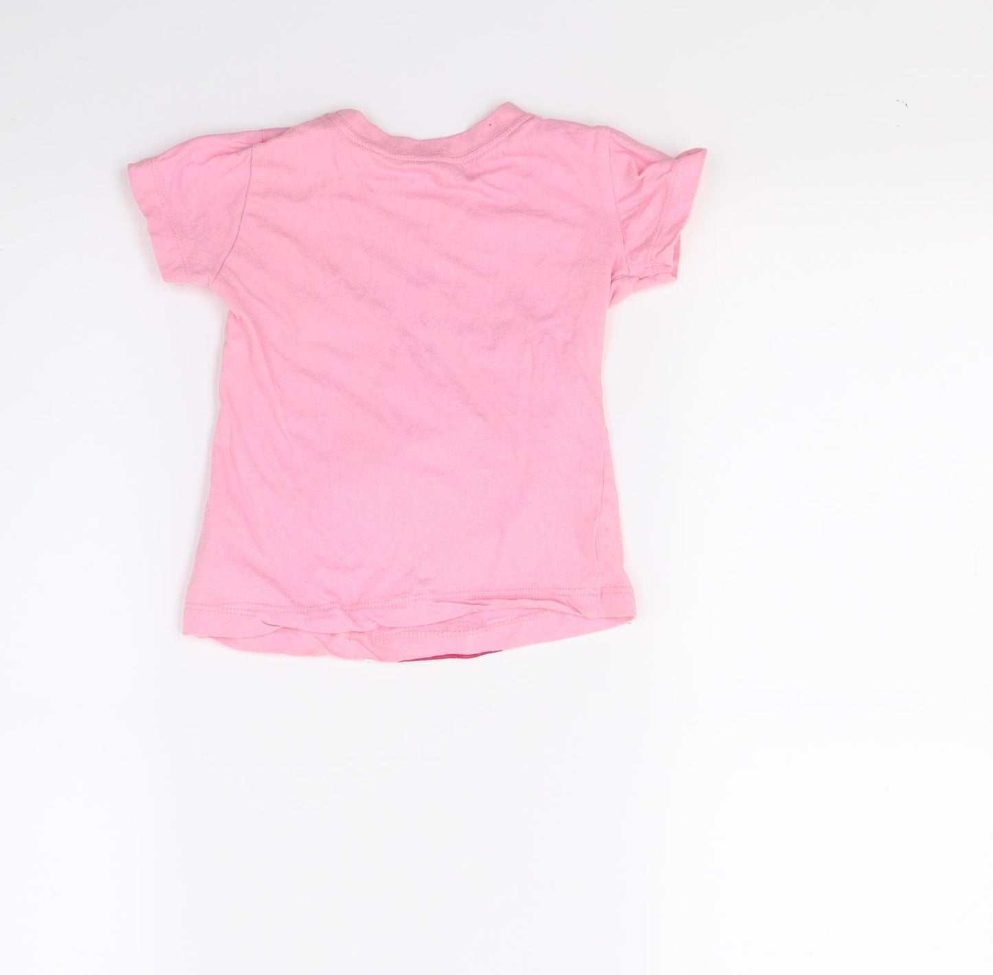 Preworn Girls Pink   Basic T-Shirt Size 2-3 Years  - Magic