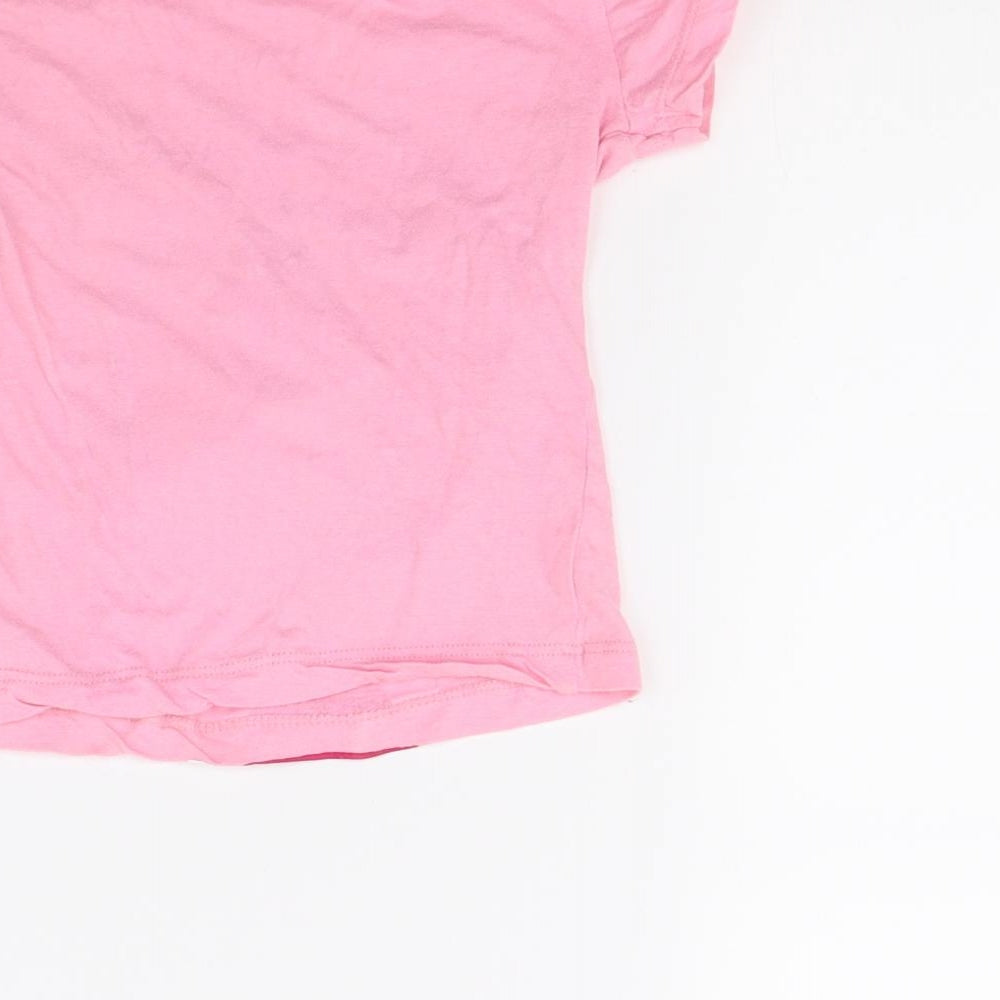 Preworn Girls Pink   Basic T-Shirt Size 2-3 Years  - Magic