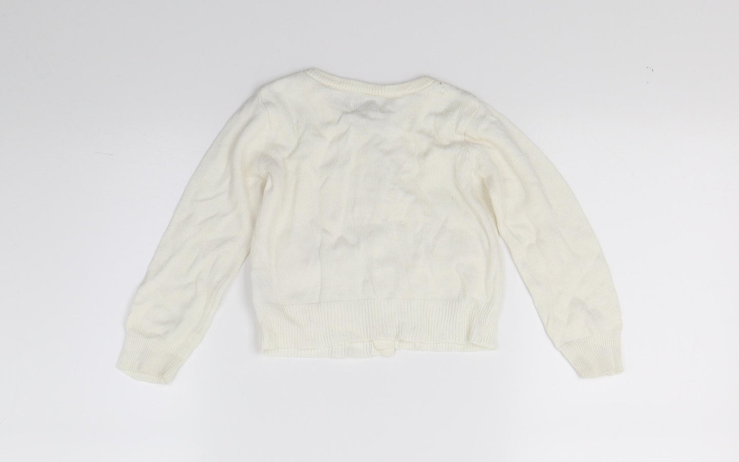 1989 Place Girls White   Cardigan Jumper Size 2 Years